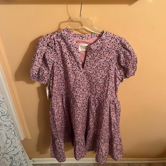 NWT Hyacinth House Tuckernuck Lilac Floral Zip Front Ellie Mini Dress - Picture 4 of 10
